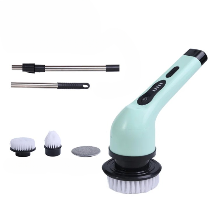 Electric Spin Cleaning Brush Set with LED Screen – Buy 1 Get 1 Free