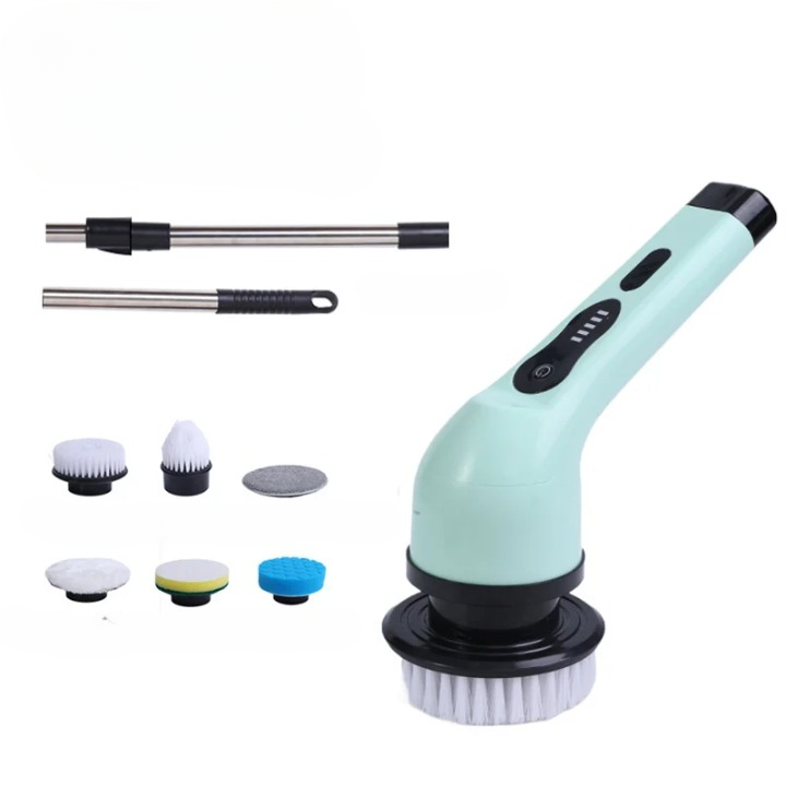 Electric Spin Cleaning Brush Set with LED Screen – Buy 1 Get 1 Free