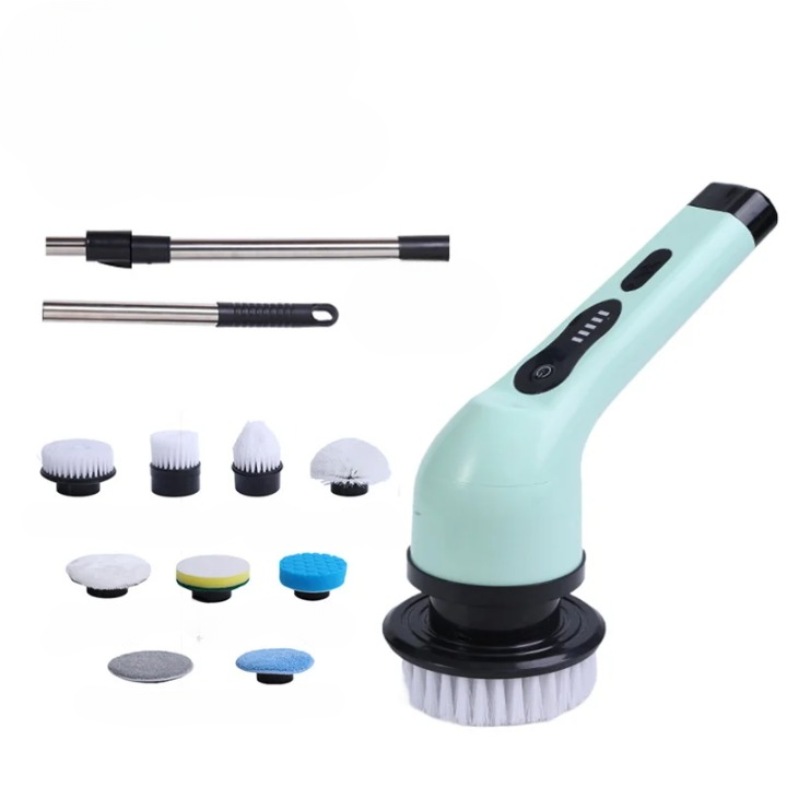 Electric Spin Cleaning Brush Set with LED Screen – Buy 1 Get 1 Free