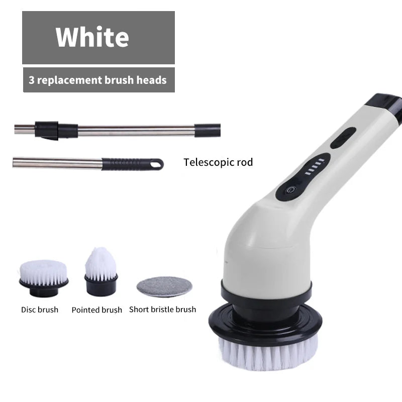 Electric Spin Cleaning Brush Set with LED Screen – Buy 1 Get 1 Free