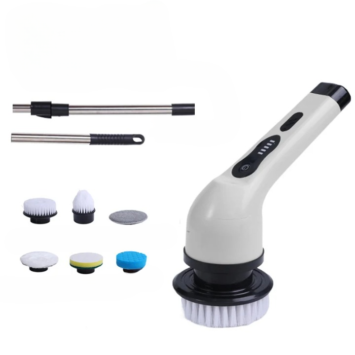 Electric Spin Cleaning Brush Set with LED Screen – Buy 1 Get 1 Free