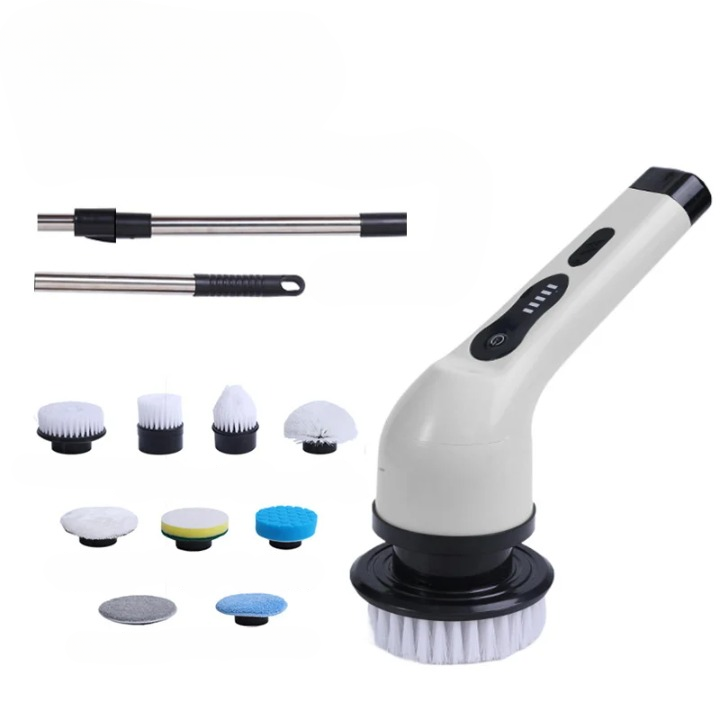Electric Spin Cleaning Brush Set with LED Screen – Buy 1 Get 1 Free