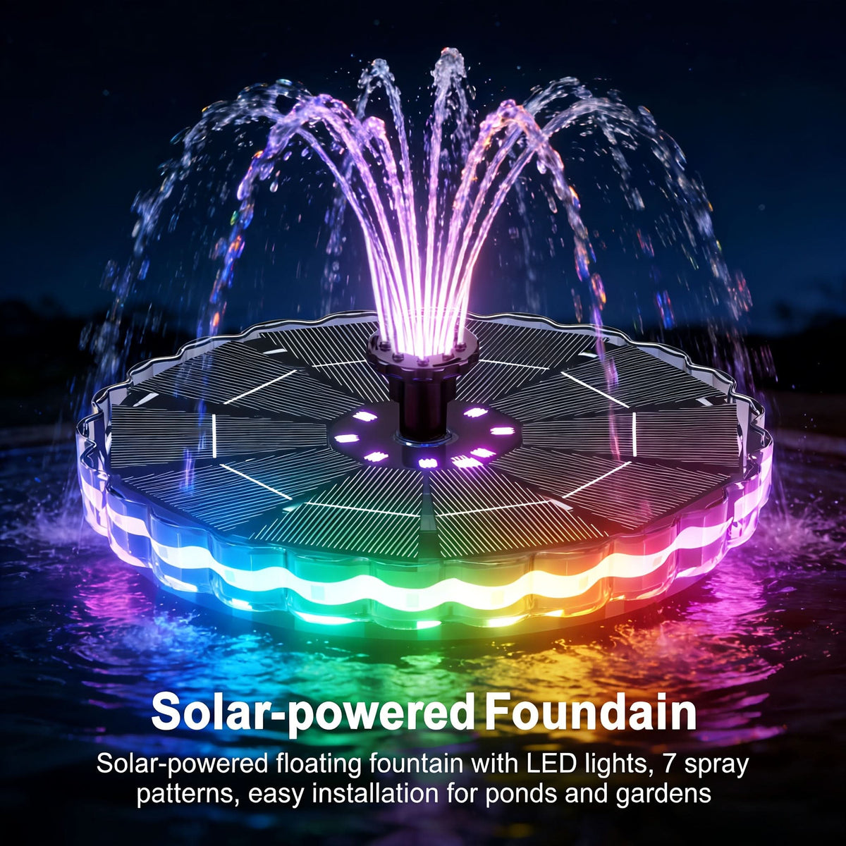 VividWave – Solar-Powered Floating Fountain for Outdoor Spaces