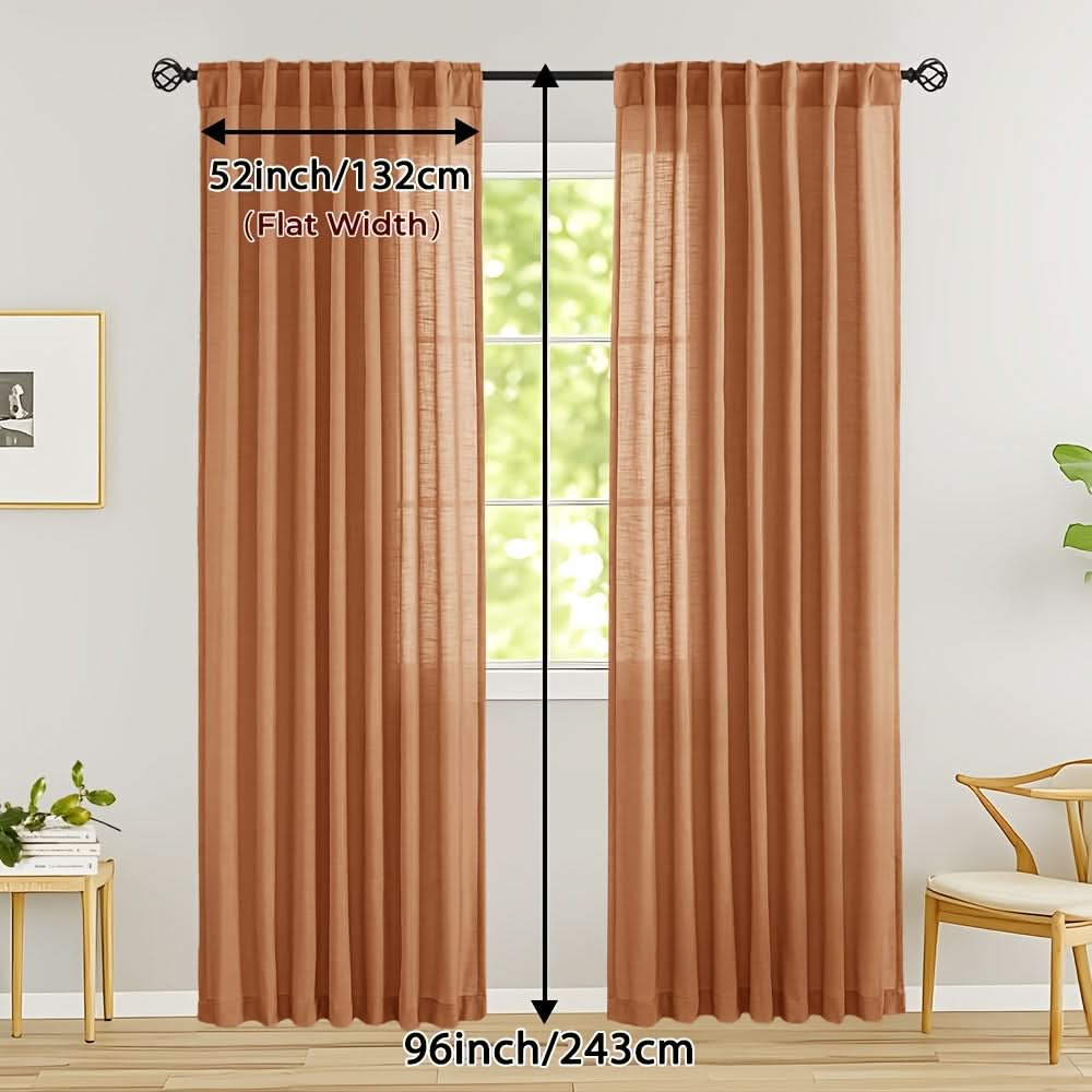 Breezy Linen Sheer Drapes for Natural Light and Privacy