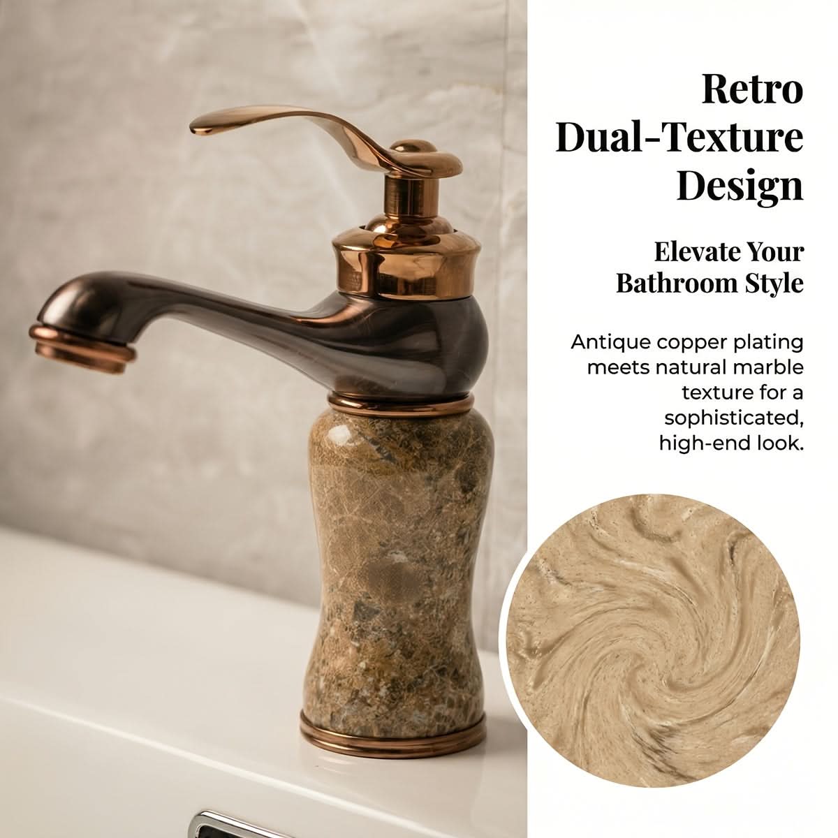 Elegant Marble-Inspired Faucet for Modern Bathrooms