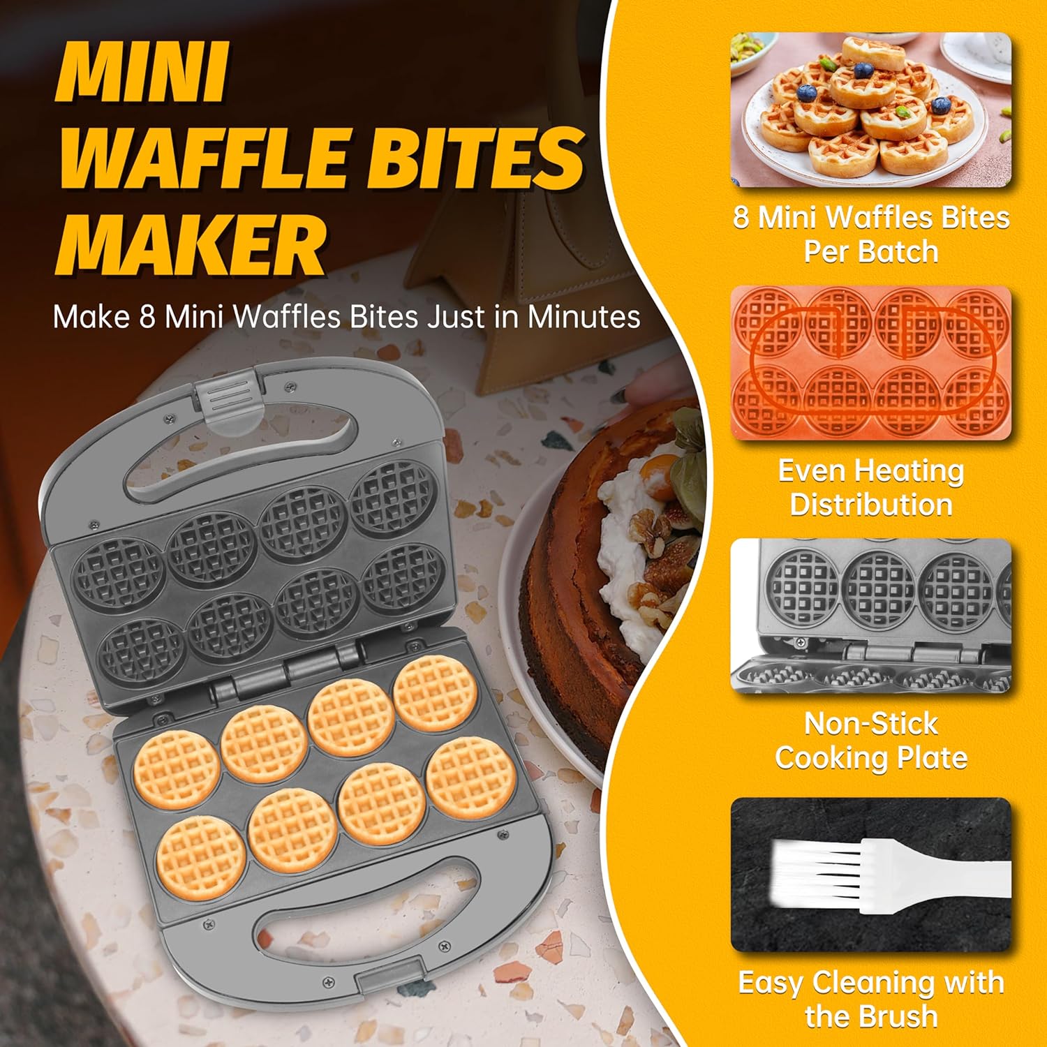 Compact Waffle Baker for Quick Delicious Treats