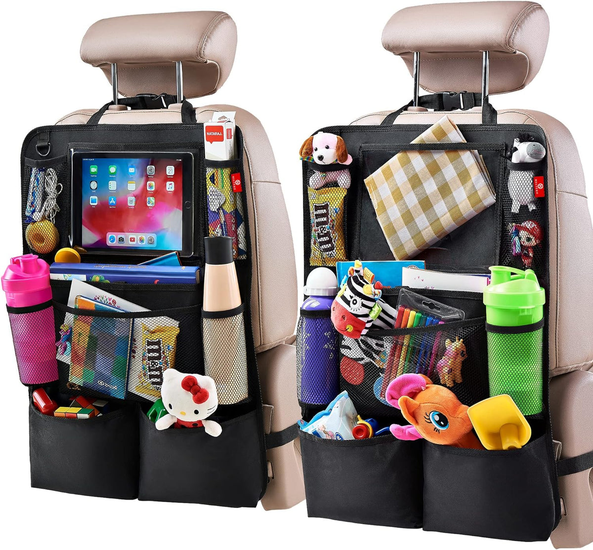 Dual Pack Backseat Storage Solution for Cars