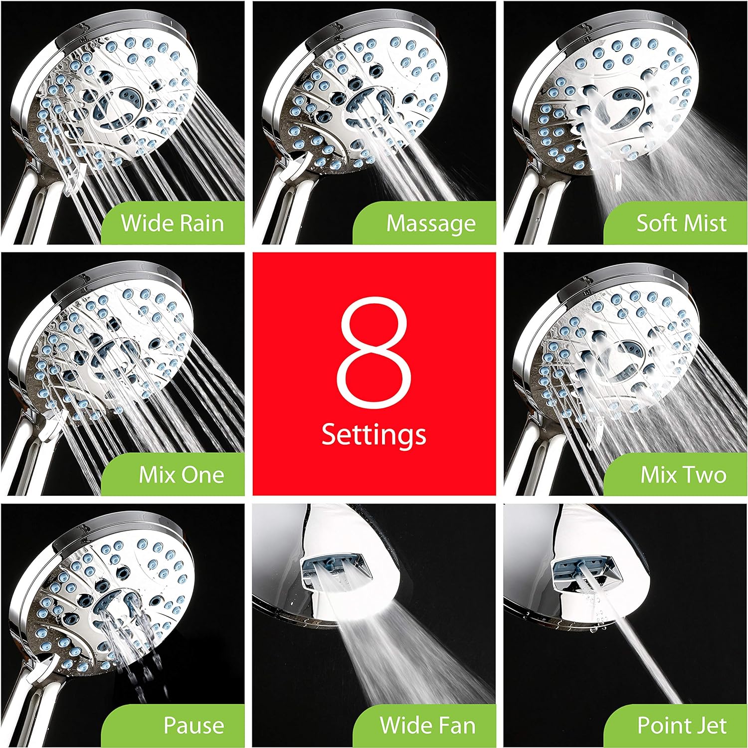 Versatile Handheld Shower System with Flexible Hose