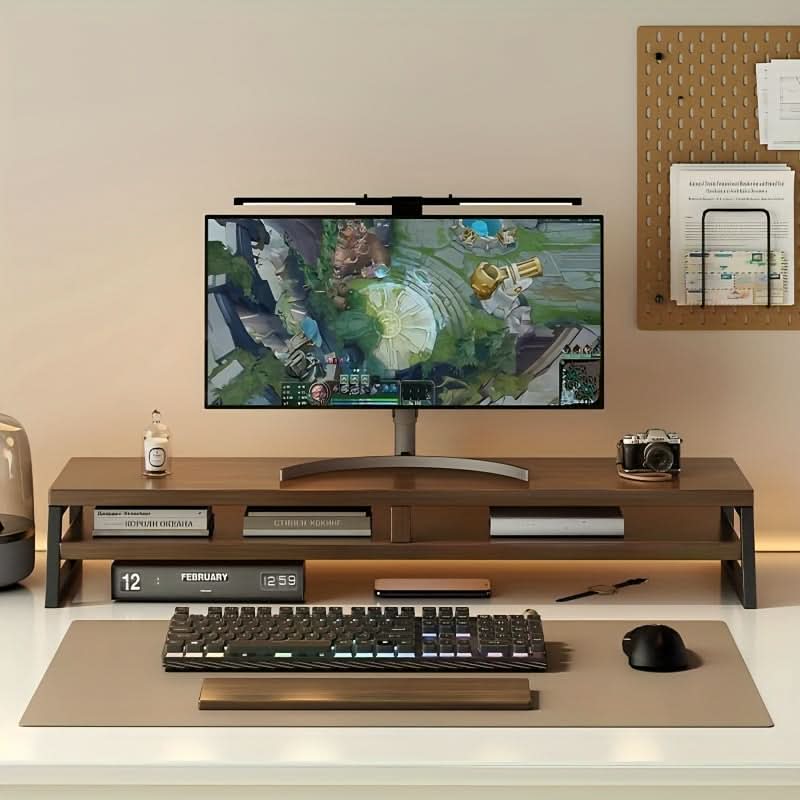 Elevated Monitor Stand for a Streamlined Workspace