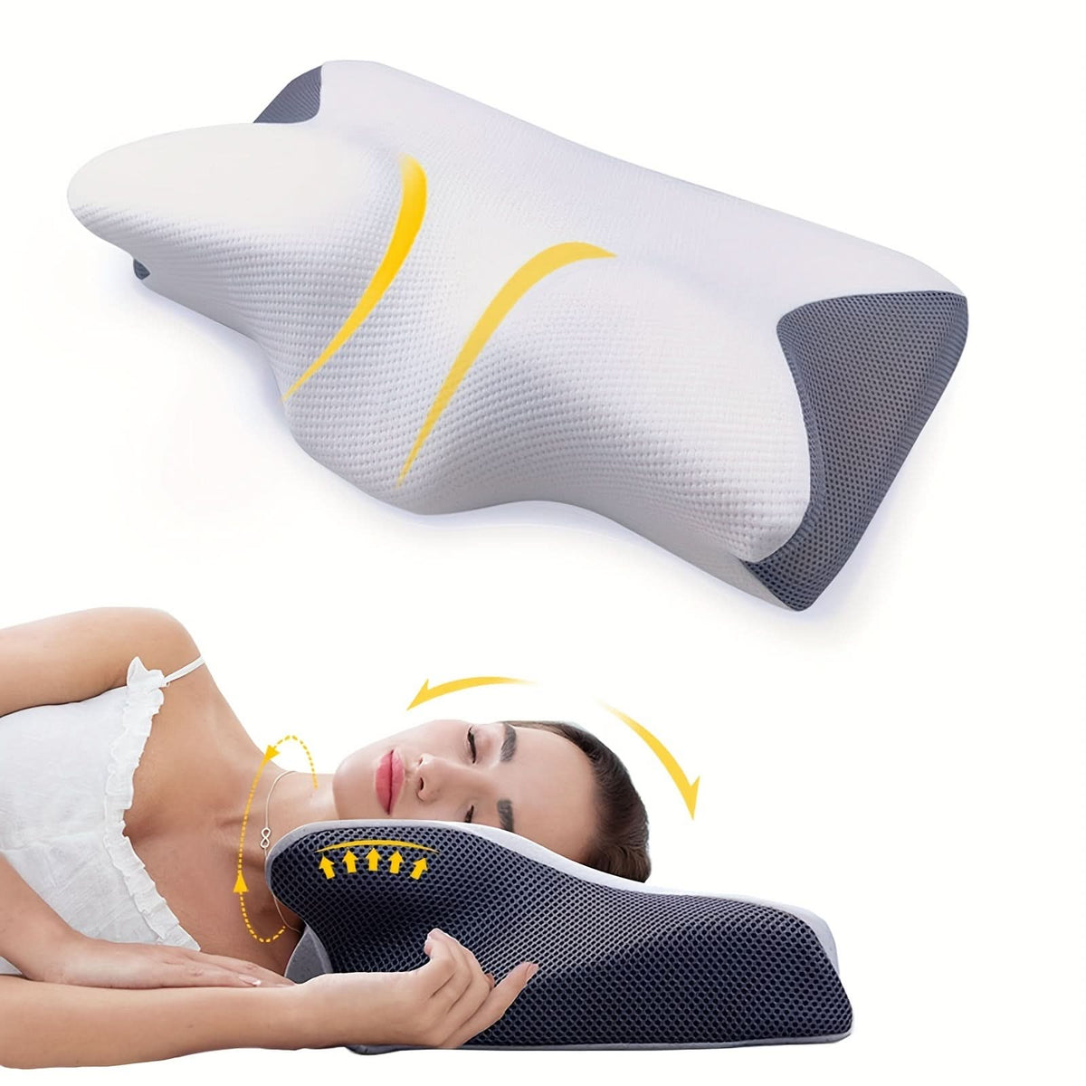DreamEase – Supportive Memory Foam Neck Pillow