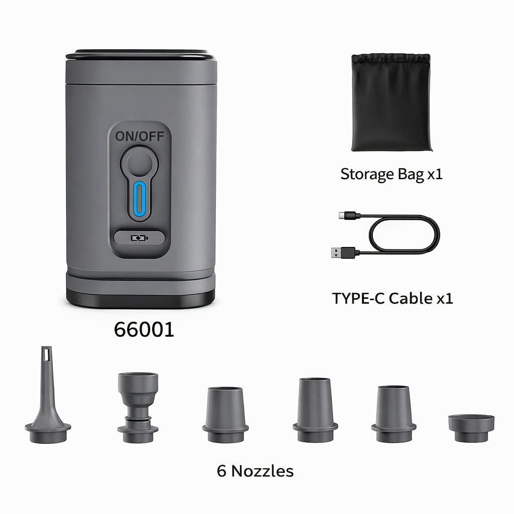AeroLight – Portable Rechargeable Air Pump with LED Light