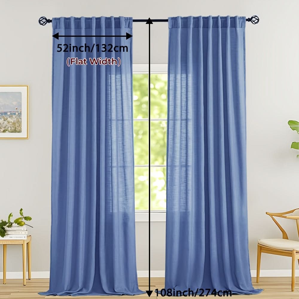 Breezy Linen Sheer Drapes for Natural Light and Privacy