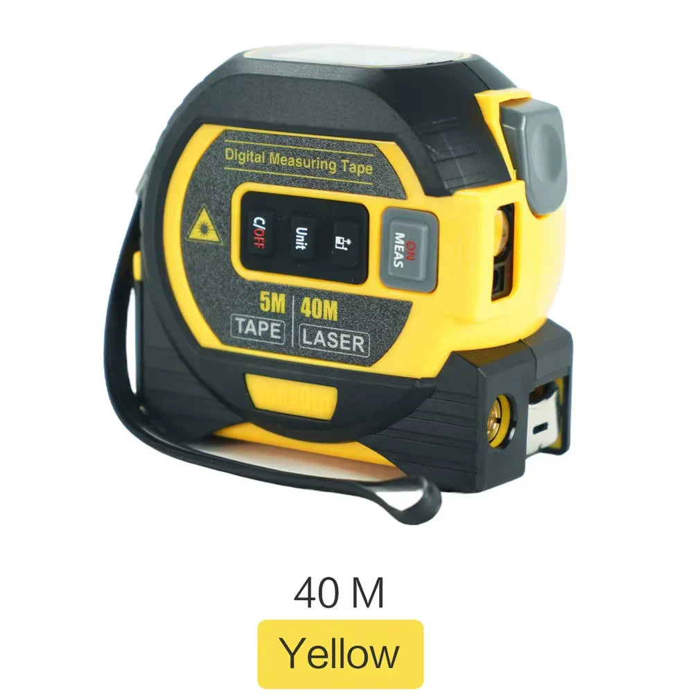 Versatile 3-in-1 Laser Distance Measurer with Steel Tape