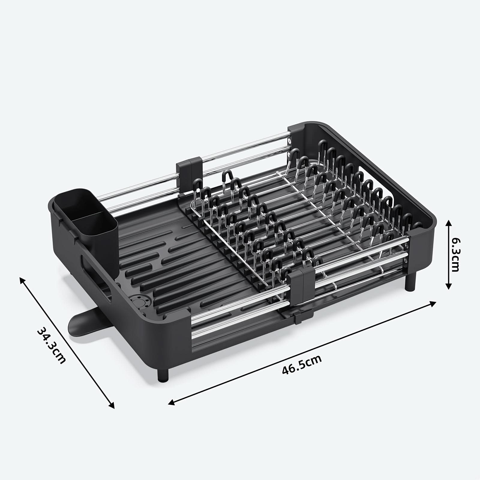 FlexiDry – Adjustable Dish Rack with Smart Drainage