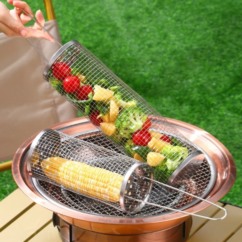 Premium Stainless Steel Grilling Basket for BBQ