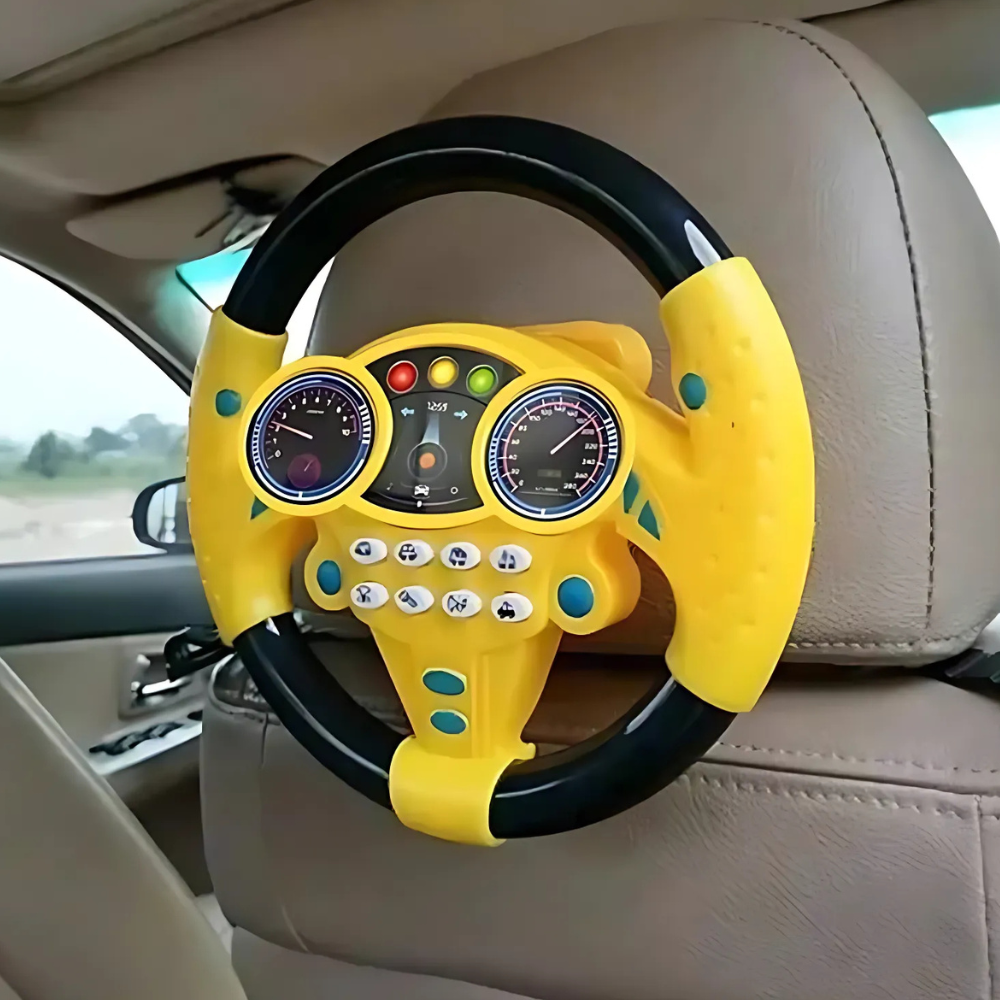 Interactive Children's Driving Wheel with Suction Mount