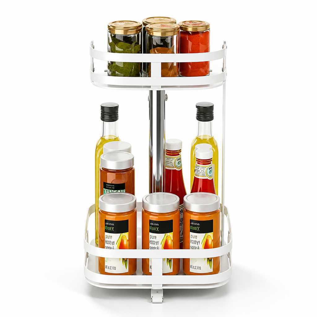 Metal Multi-Layer Kitchen Organizer (360° Rotating)