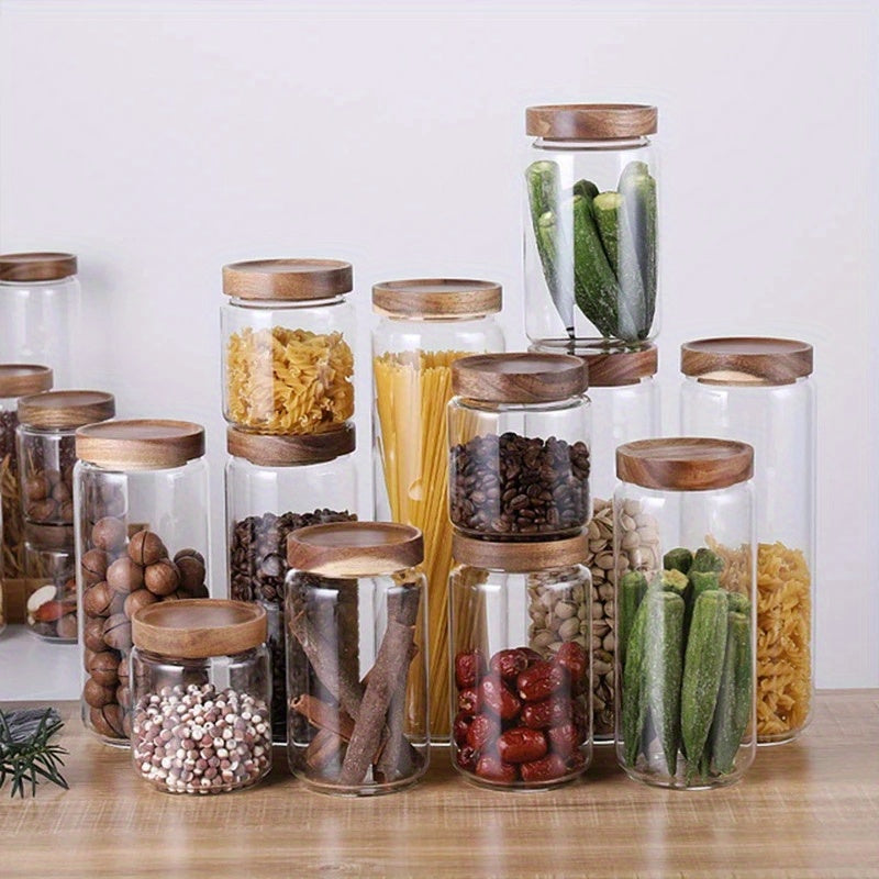 Airtight Kitchen Storage Jar in Glass - LunaSeal Design