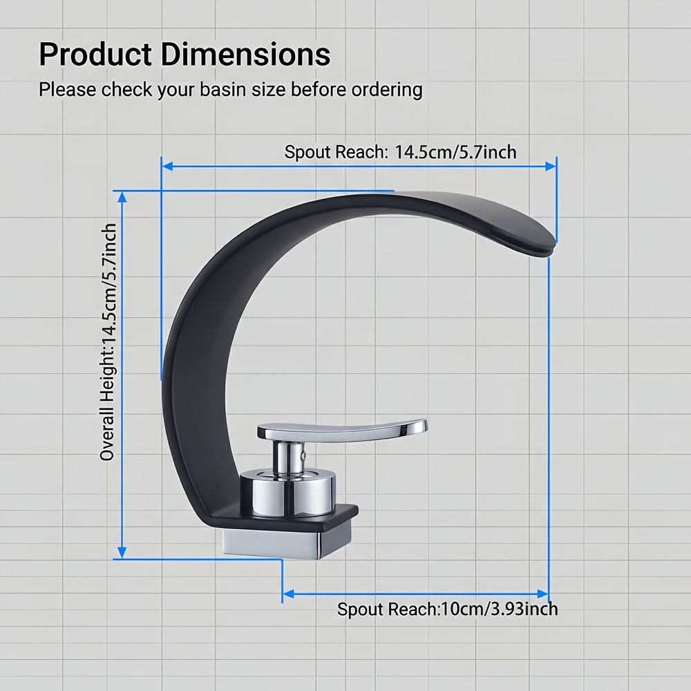 LuxeStream - Contemporary Waterfall Faucet for Stylish Bathrooms