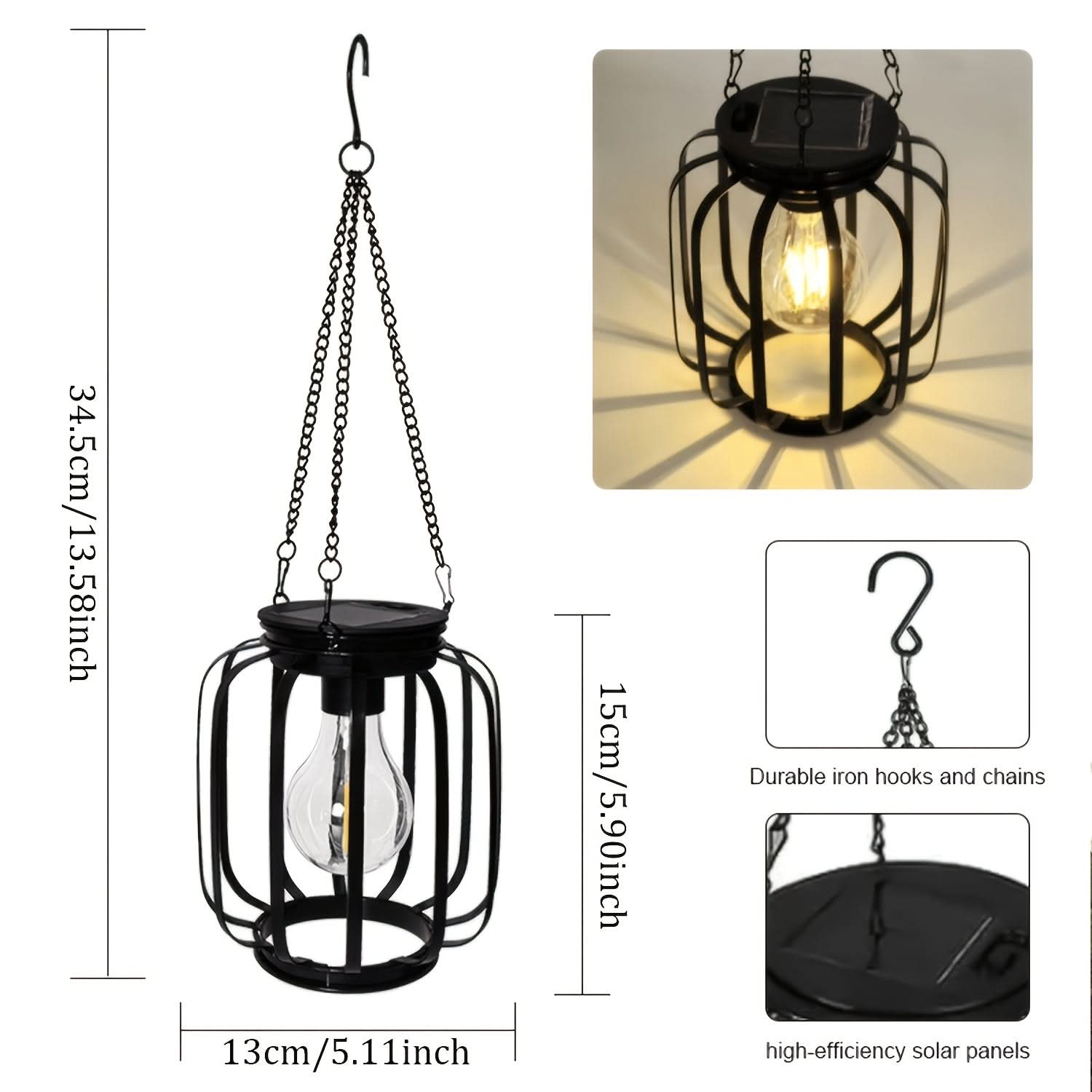LumaGlow – Elegant Solar Lantern for Outdoor Ambiance