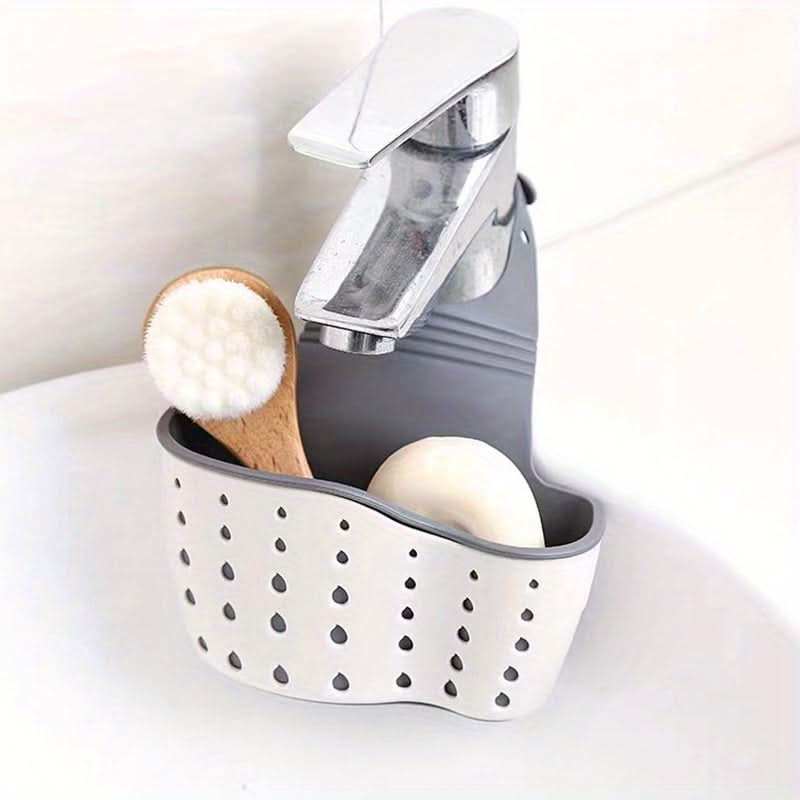 Versatile Sink Organizer Tray with Cleaning Sponge Set