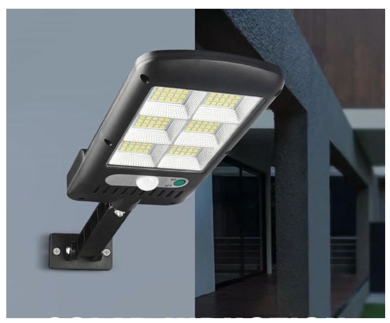 Solar-Powered LED Outdoor Light with Remote Control & 6000K Illumination