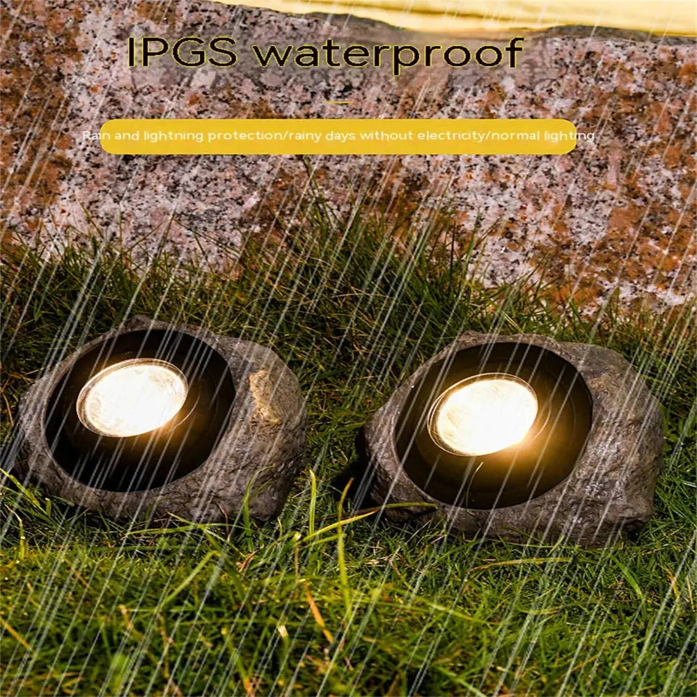 EcoGlow Stone-Like Solar Pathway Lights