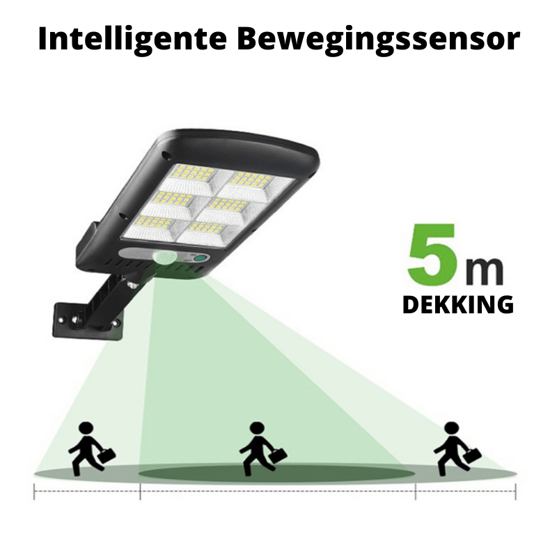 Solar-Powered LED Outdoor Light with Remote Control & 6000K Illumination