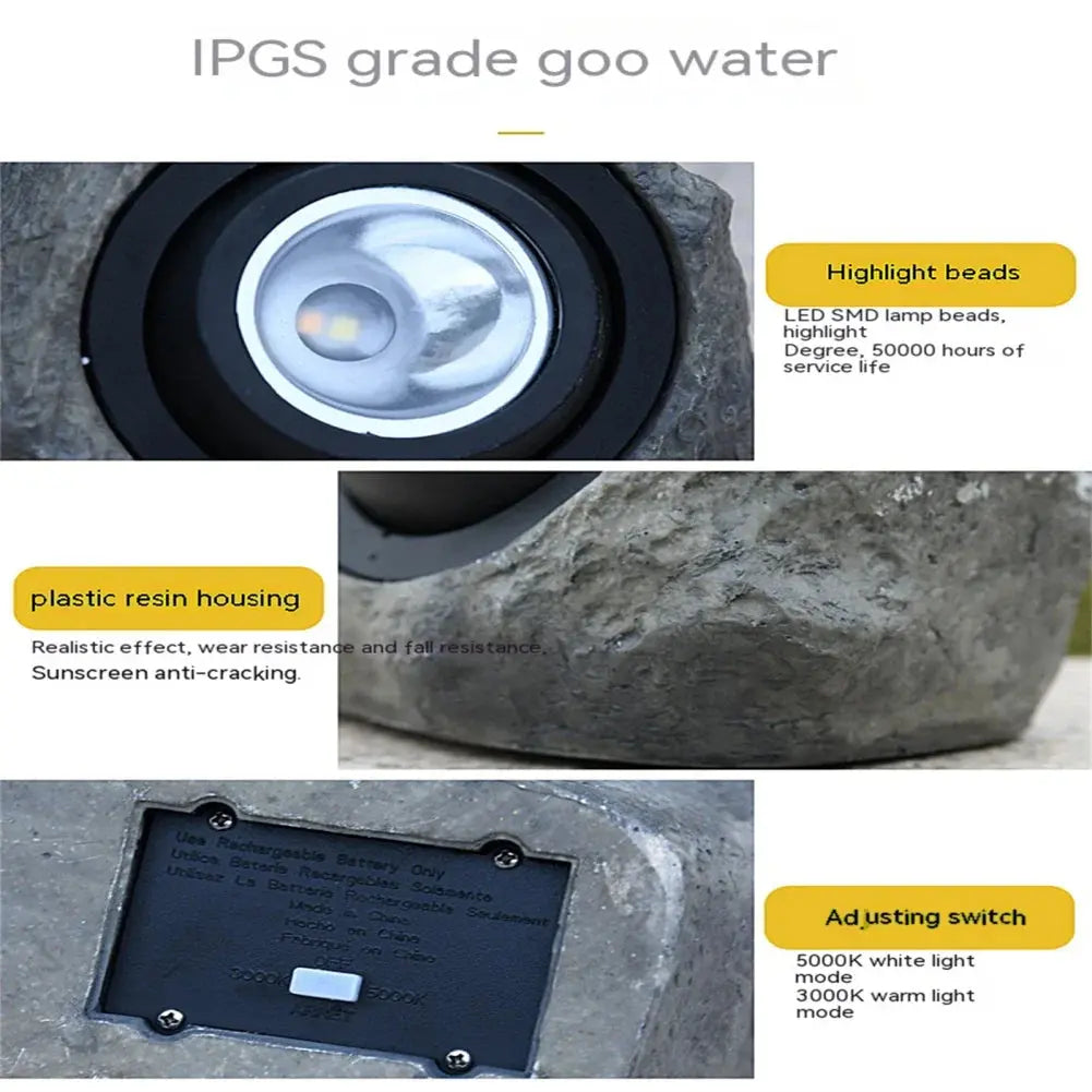 EcoGlow Stone-Like Solar Pathway Lights
