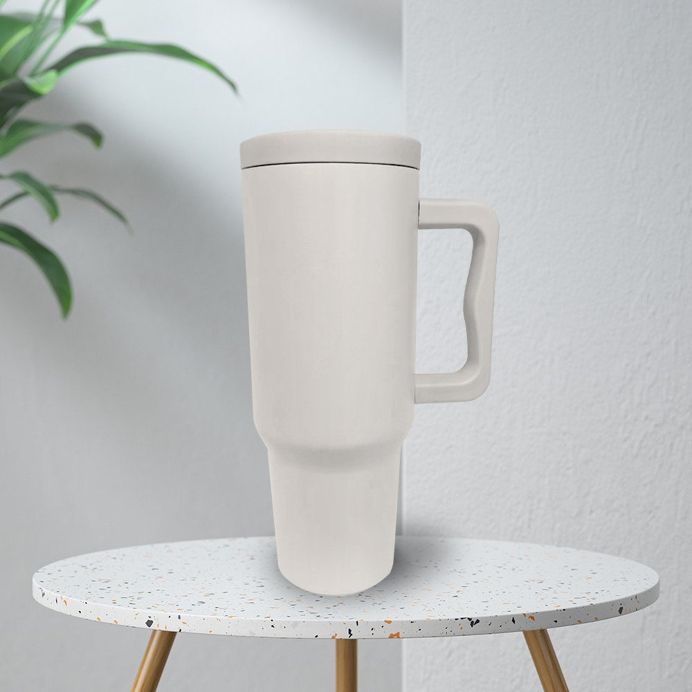 Stylish Insulated Steel Water Bottle with Straw & Grip Handle