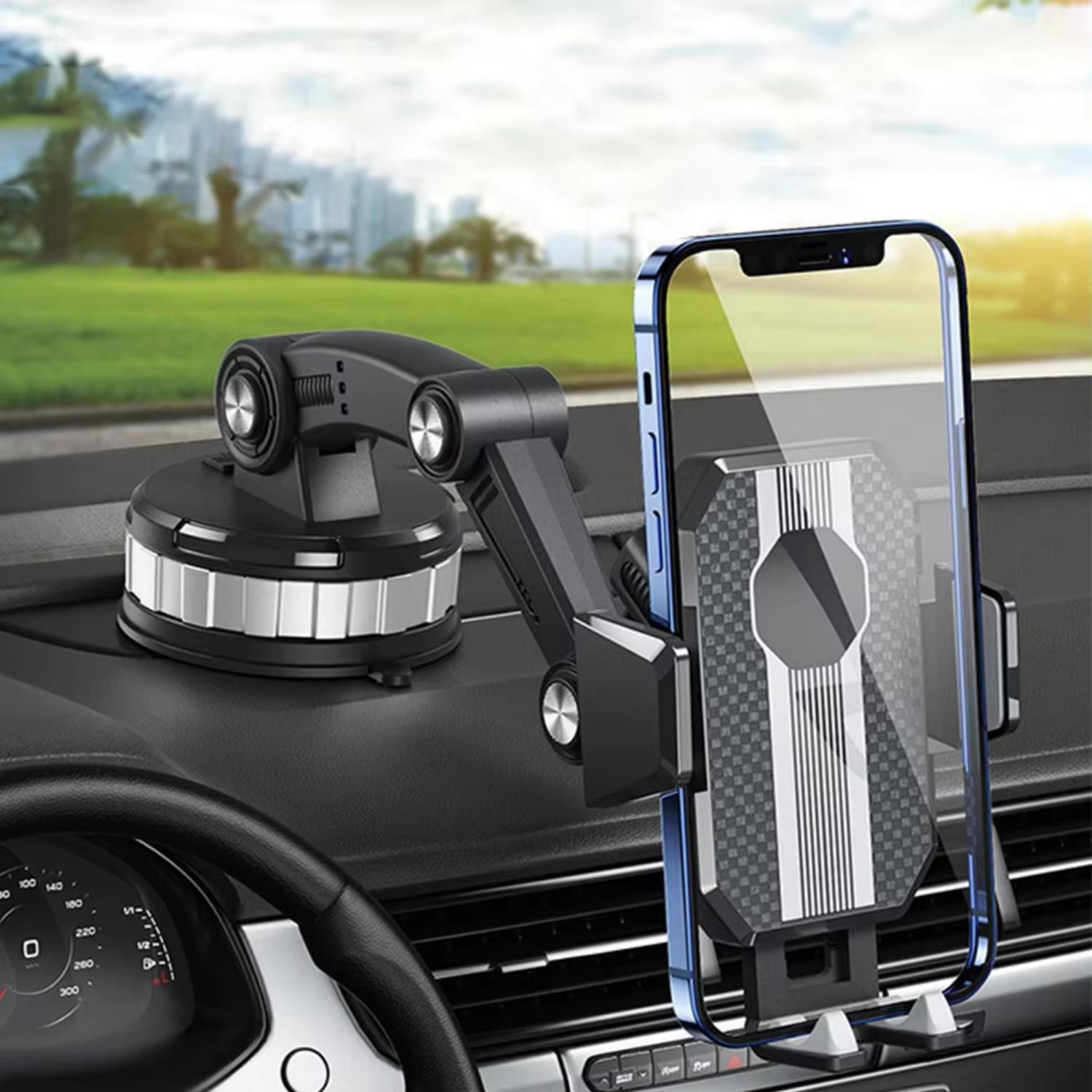 SecureDrive - Versatile Car Phone Holder with 360° Viewing