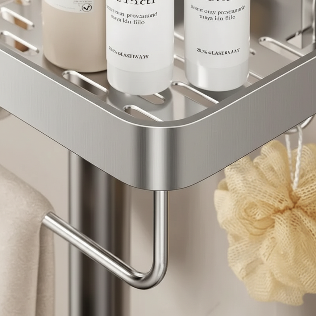 Drill-Free Removable Shower Storage Shelf - Soap Holder
