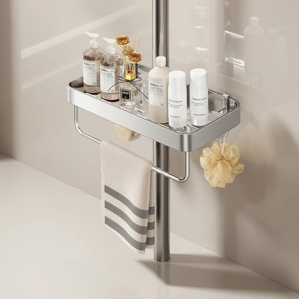 Drill-Free Removable Shower Storage Shelf - Soap Holder