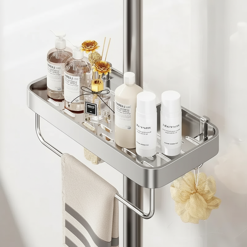 Drill-Free Removable Shower Storage Shelf - Soap Holder