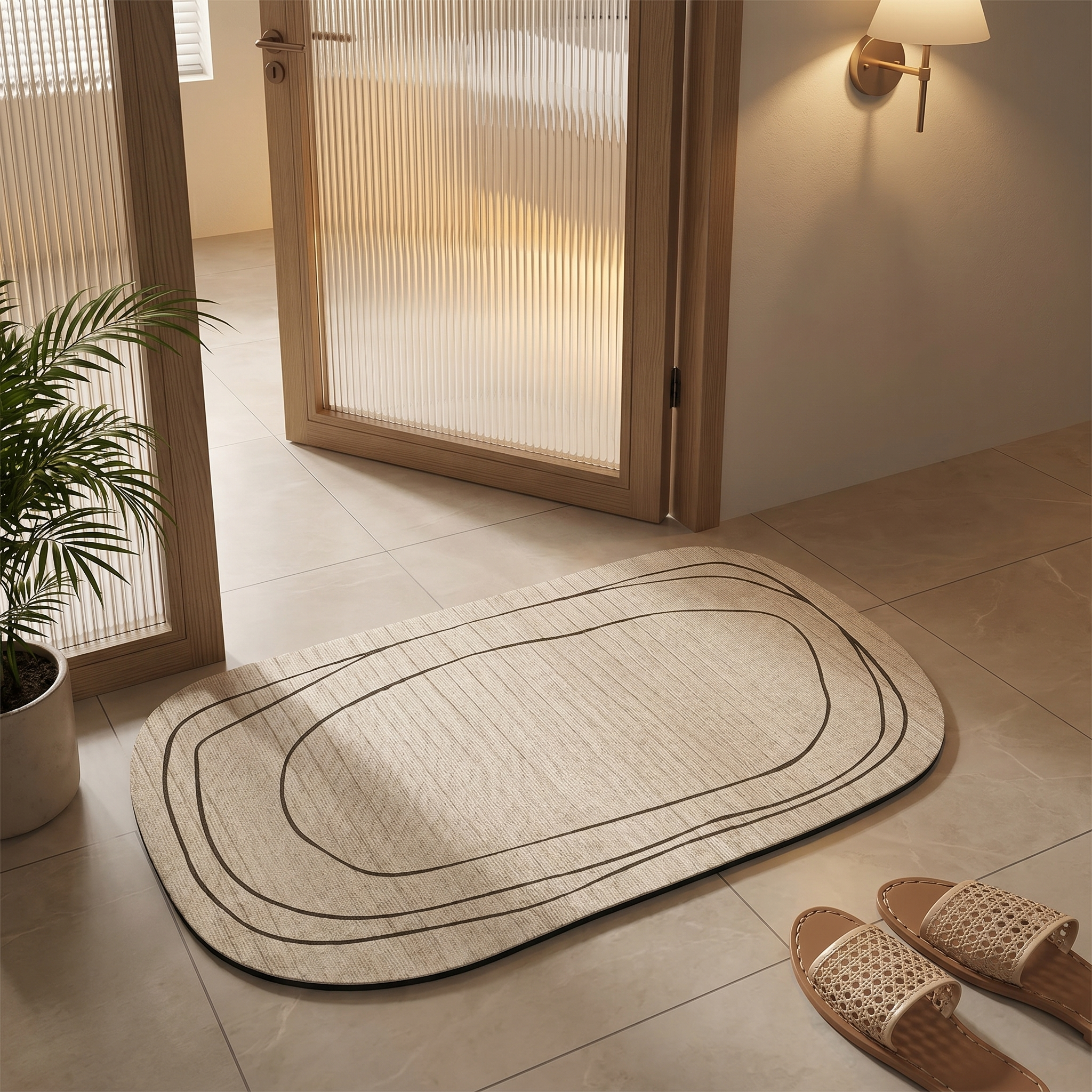 Stylish Diatom Mud Bath Mat with Non-Slip Design