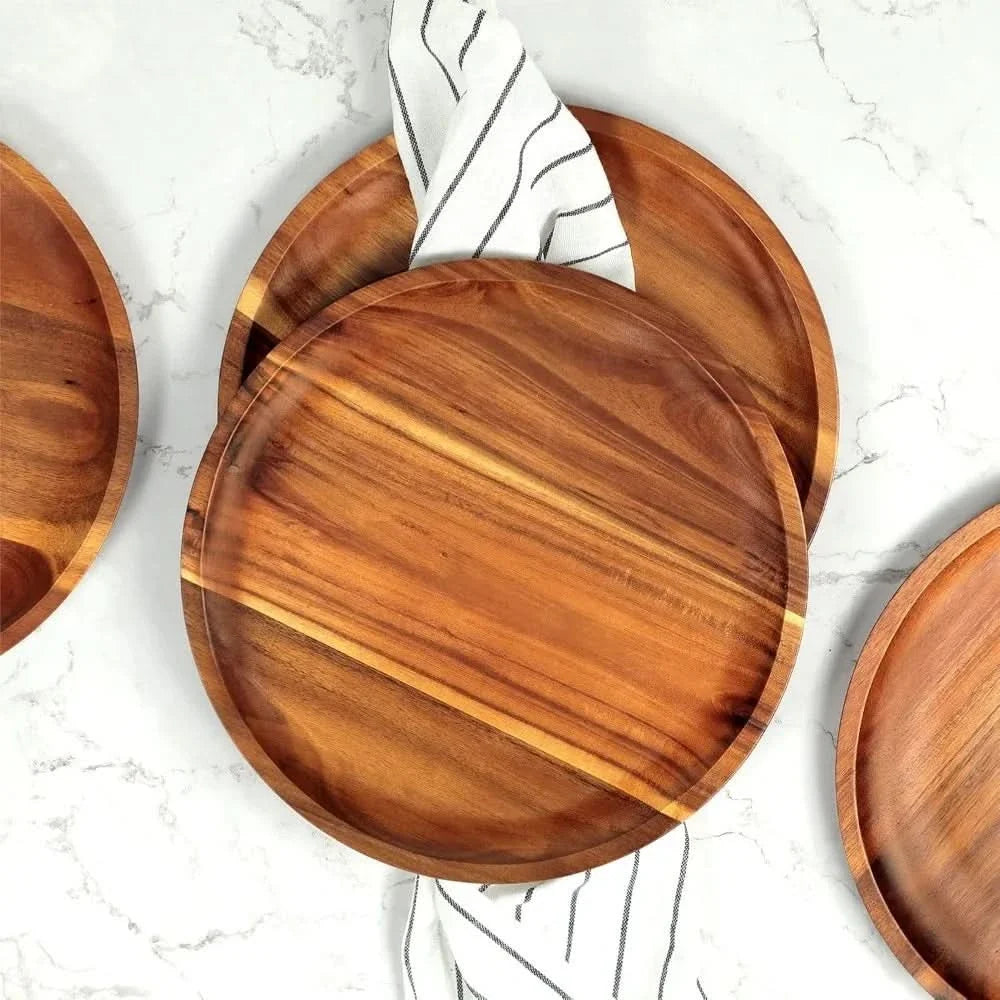 Elegant Acacia Wood Serving Tray for Modern Homes