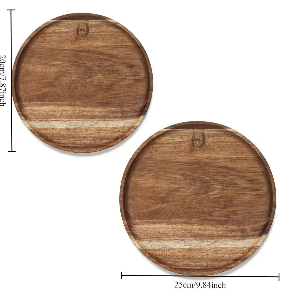 Elegant Acacia Wood Serving Tray for Modern Homes