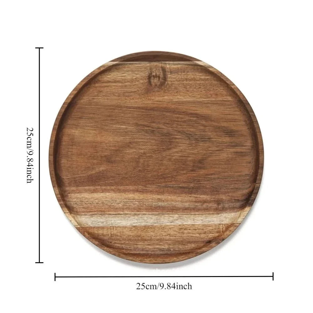 Elegant Acacia Wood Serving Tray for Modern Homes