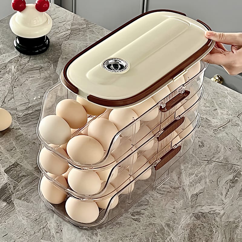 Stackable Egg Organizer for Efficient Refrigerator Storage