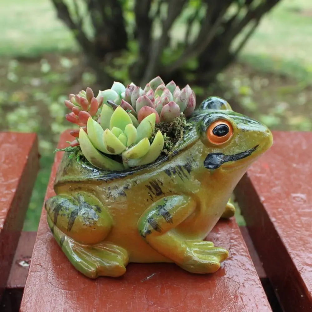 Adorable Plant Pot with Breathing Feature - Frog Design