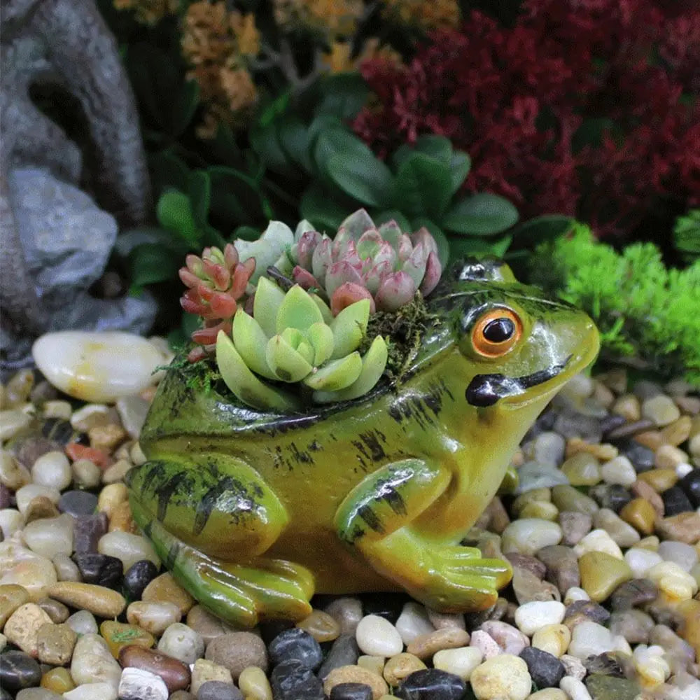 Adorable Plant Pot with Breathing Feature - Frog Design