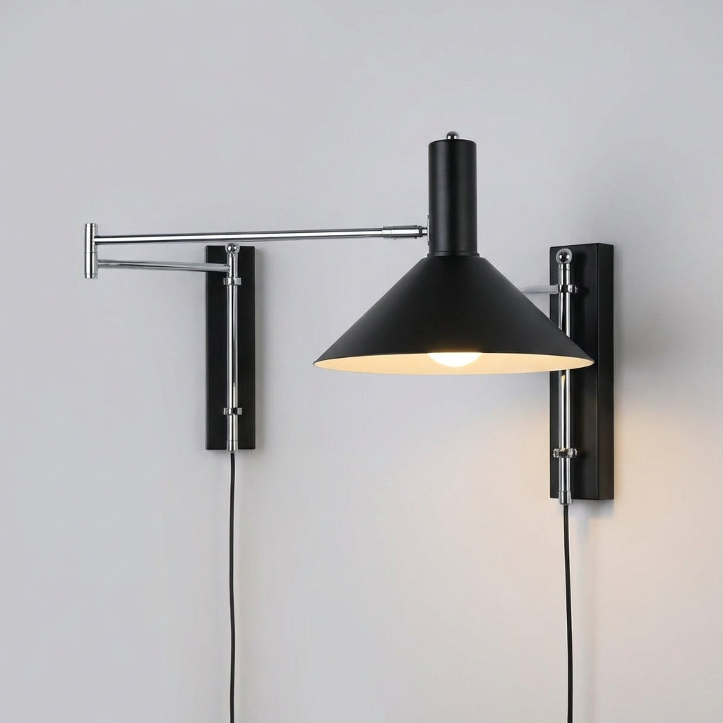 Wall-Mounted Adjustable Arm Light Fixture