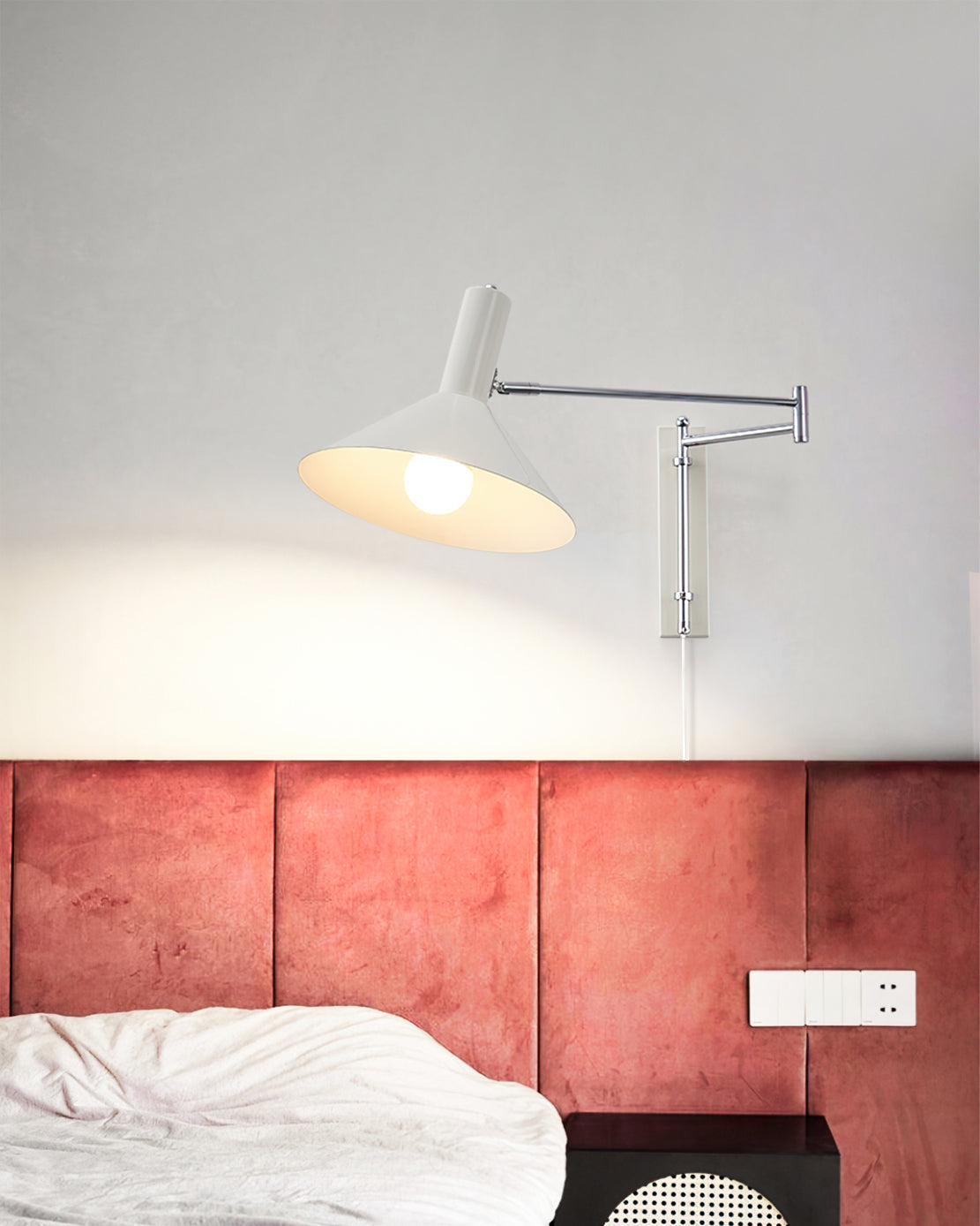 Wall-Mounted Adjustable Arm Light Fixture