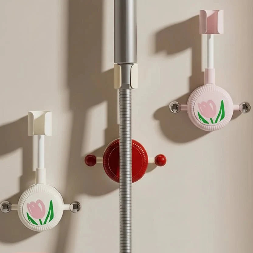 Adjustable Wall-Mounted Shower Head Support System