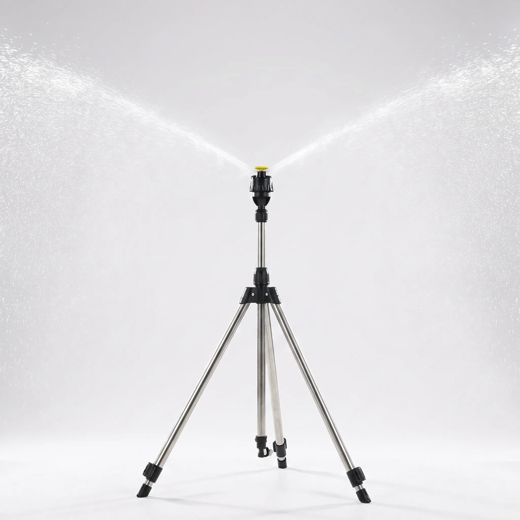 Height-Adjustable Lawn Sprinkler with Tripod Base