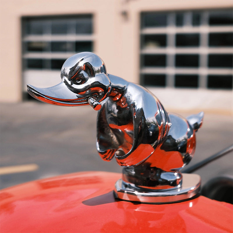Quirky Duck Ornament | Chrome Radiator Emblem for Cars