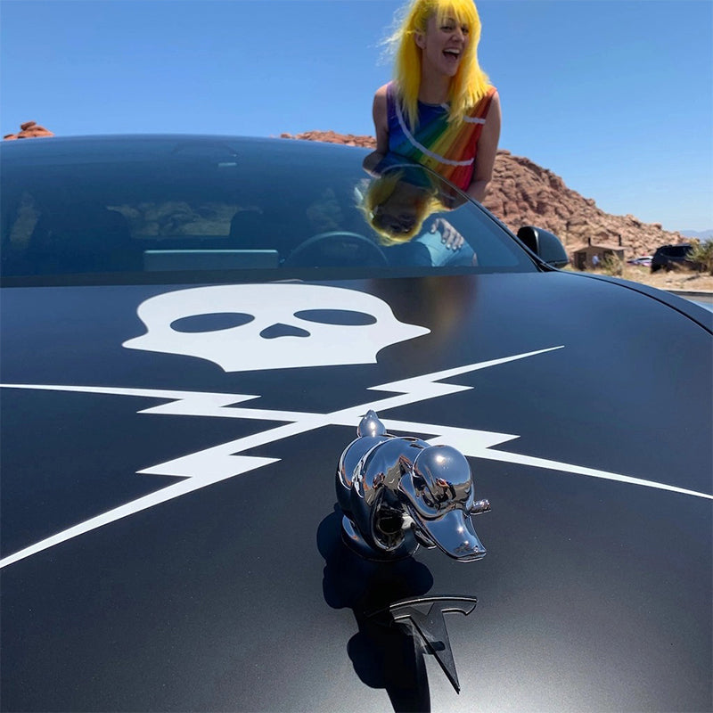 Quirky Duck Emblem | Chrome-Plated Hood Ornament for Cars
