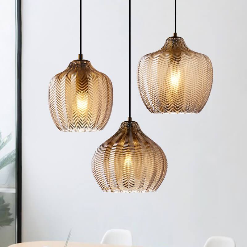 LuxeWave | Elegant Wavy Glass Pendant Light for Modern Homes