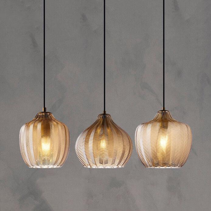 LuxeWave | Elegant Wavy Glass Pendant Light for Modern Homes