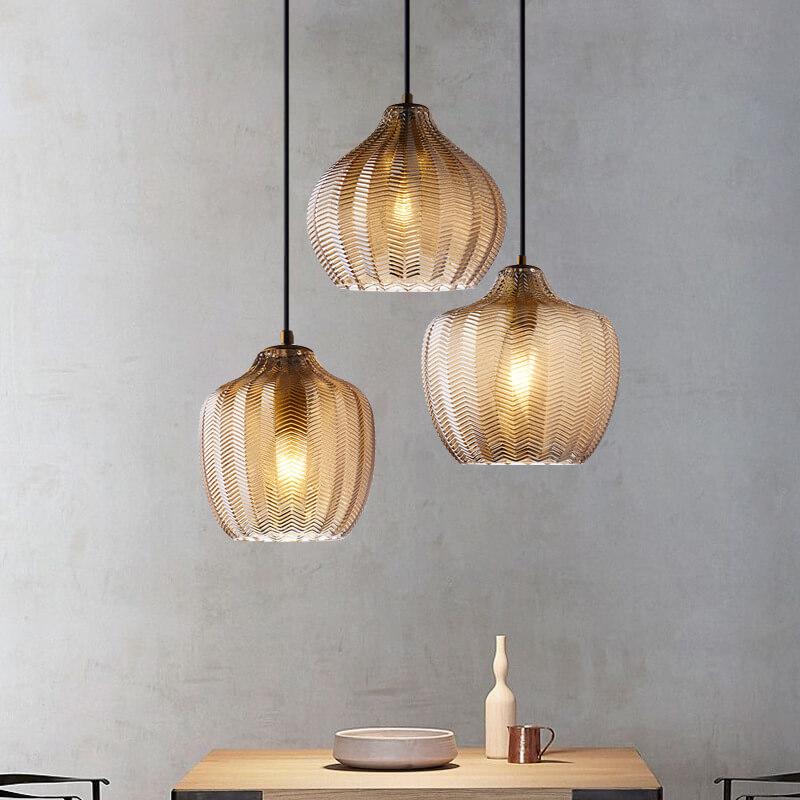 LuxeWave | Elegant Wavy Glass Pendant Light for Modern Homes